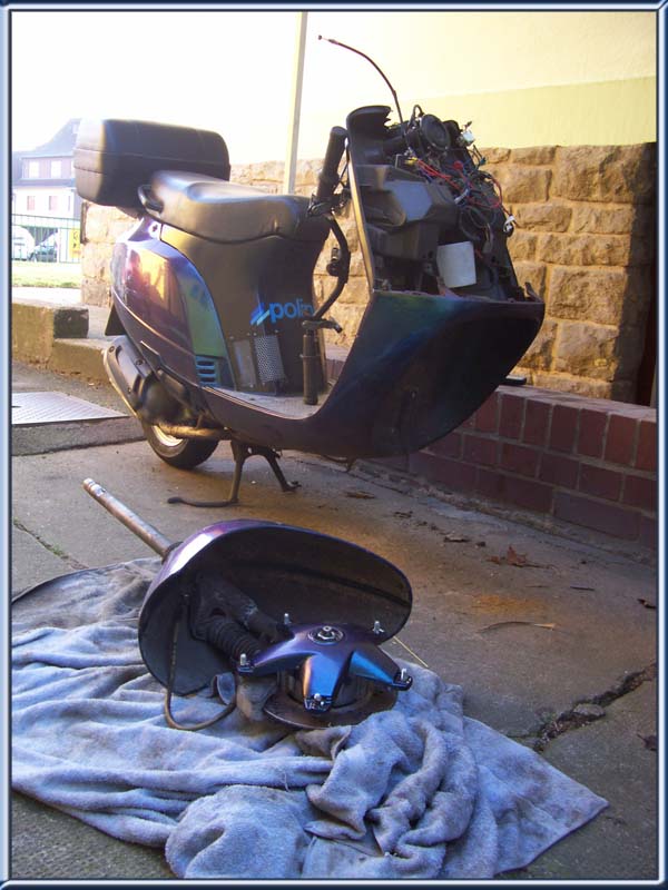 Montage Gabel Piaggio SKR Quatz in Sfera NSL RST