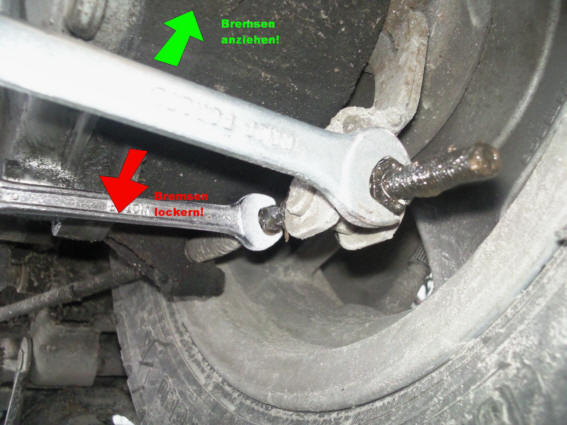 Trommelbremse einstellen