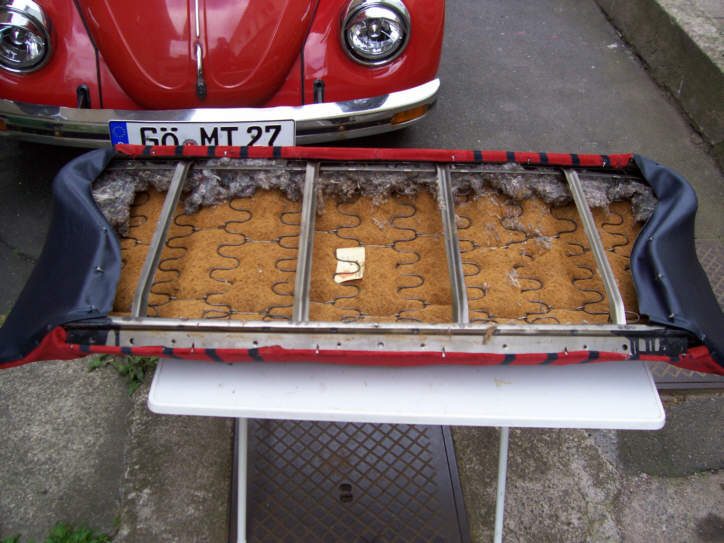 Tausch vom Sitzbankbezug