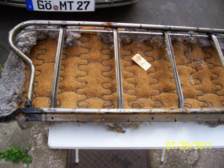 Tausch vom Sitzbankbezug