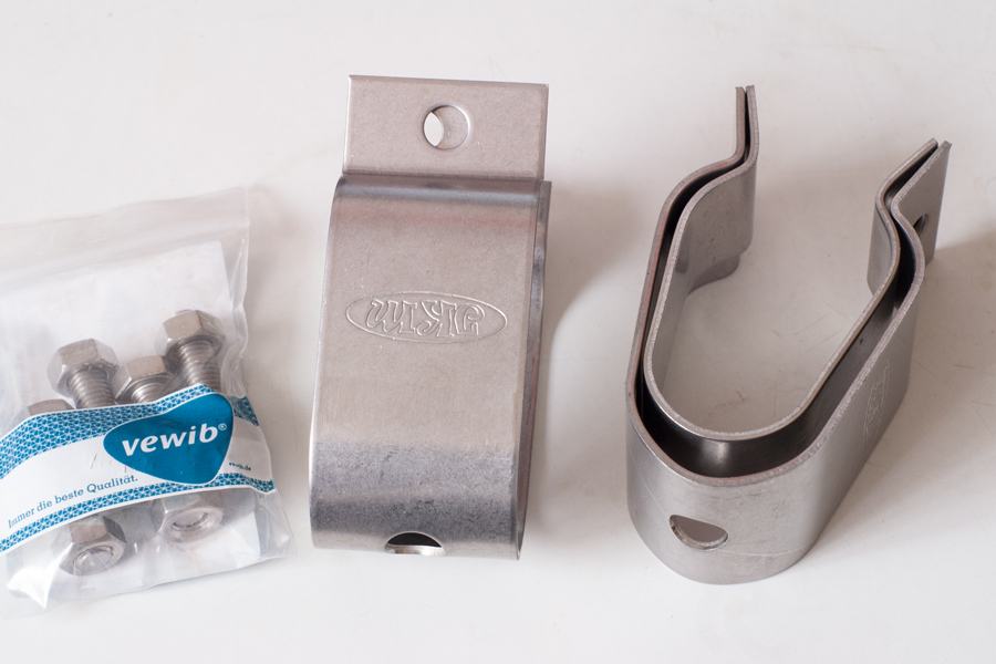 Edelstahl Schellen Kaefer Stabi Frontstabi Samtrot