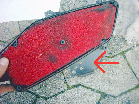 Piaggio Sfera Luftfilter ueberarbeiten