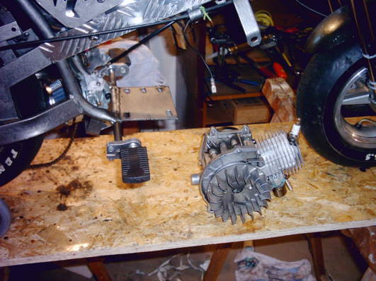 Minibike Kurbelwellenausbau