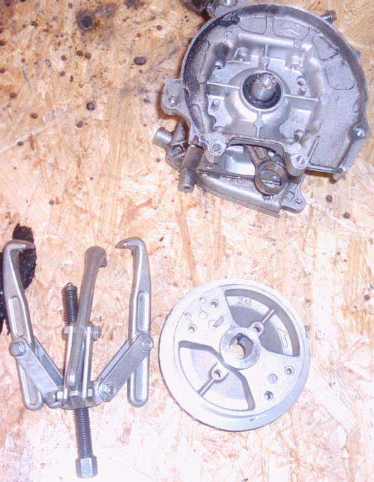 Minibike Kurbelwellenausbau