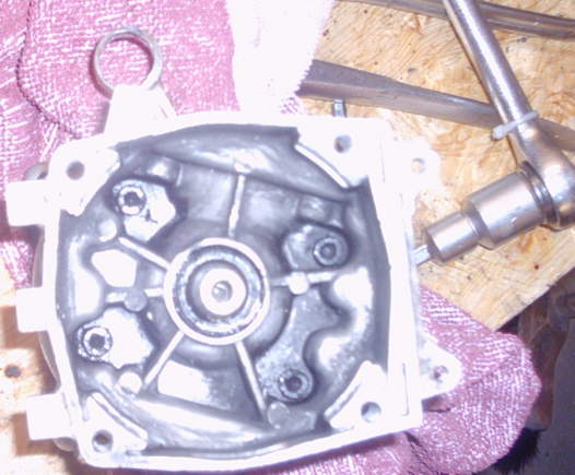 Minibike Kurbelwellenausbau