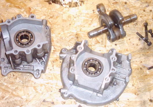 Minibike Kurbelwellenausbau