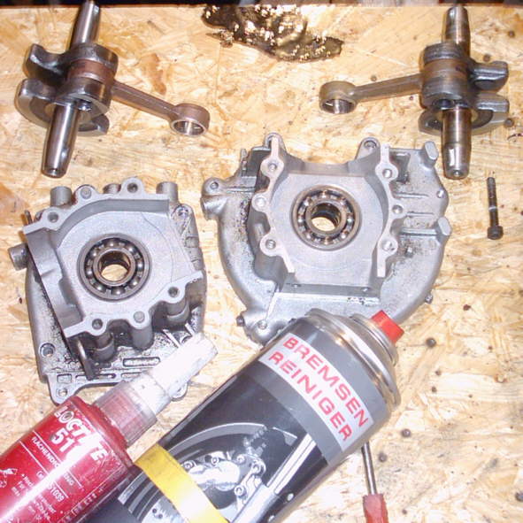 Minibike Kurbelwellenausbau