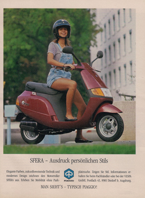 Piaggio Sfera NSL advertising werbung