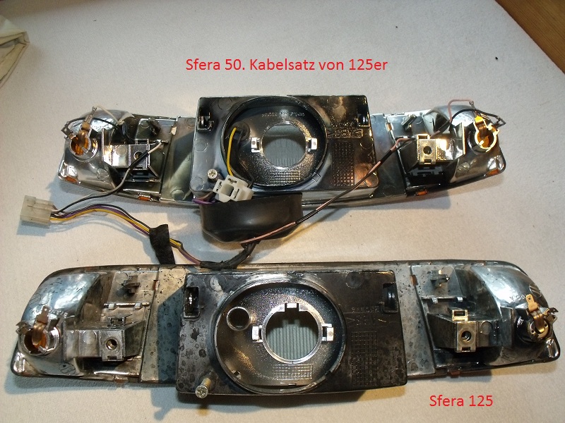 Unterschied zwische n dem Sfera RST 50 nund Sfera RST 125 Scheinwerfer